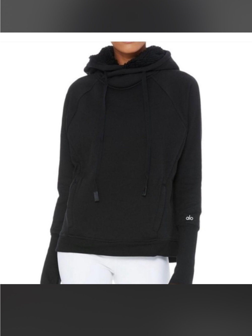 NWOT Alo Yoga Frost Faux Shearling Lined Hoodie